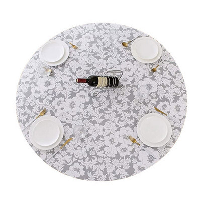 1kom stolnjak Okrugli stolnjak Ispis Vodootporan PVC flanel otporan na ulje Prozirni rastezljivi stolnjaci Podloga za stolić