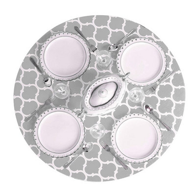 1kom stolnjak Okrugli stolnjak Ispis Vodootporan PVC flanel otporan na ulje Prozirni rastezljivi stolnjaci Podloga za stolić