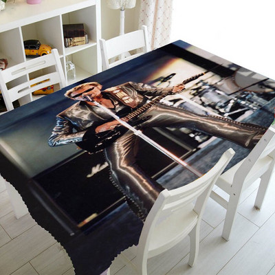 Cool Johnny Hallyday obrus, obrusy, obdĺžnikový štvorcový obrus, polyesterové obaly na TV, párty dekorácie do domácnosti, darček 140x200