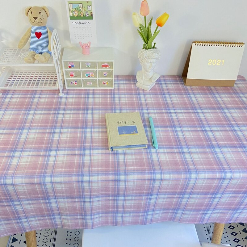 Nordijski karirani stolnjak Koreja Štitnik za studentski stol Pravokutni prekrivač za blagovaonski stolić za vjenčanje Manteles de mesa