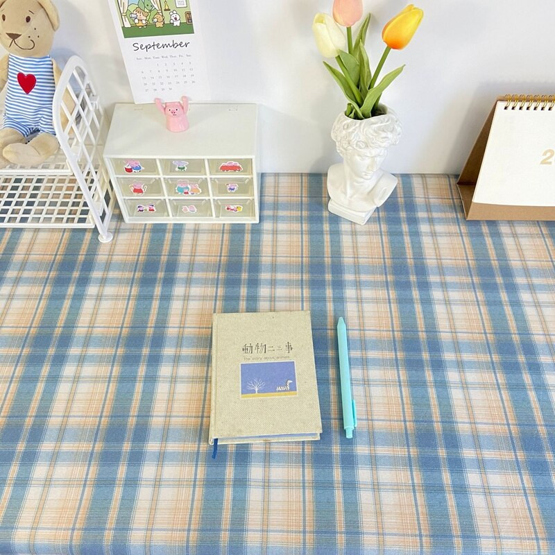 Nordijski karirani stolnjak Koreja Štitnik za studentski stol Pravokutni prekrivač za blagovaonski stolić za vjenčanje Manteles de mesa