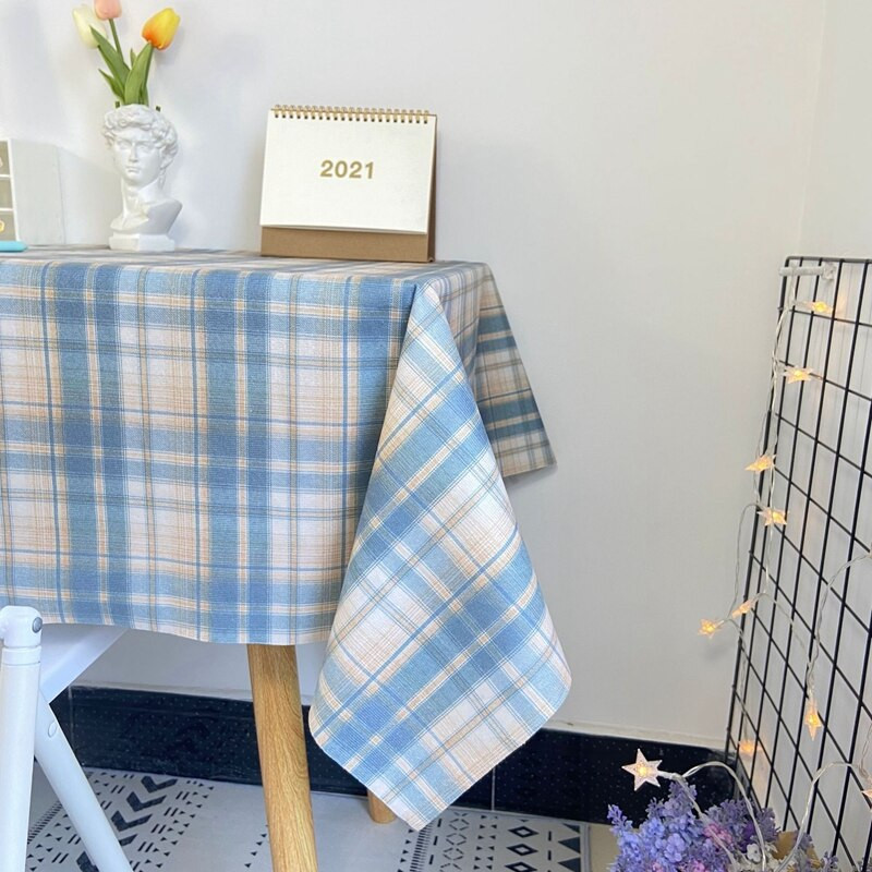 Nordijski karirani stolnjak Koreja Štitnik za studentski stol Pravokutni prekrivač za blagovaonski stolić za vjenčanje Manteles de mesa