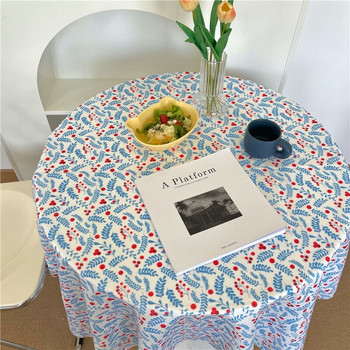 Скандинавска флорална покривка Ins с правоъгълен печат Покривка за маса Пикник Покривало за масичка за кафе Декорация на маса за хранене Декорации на стаи