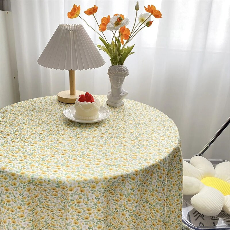 Nordic Virágos terítő Ins Négyszögletű nyomtatott asztalterítő Piknik szőnyeg Dohányzóasztal burkolat Ebédlőasztal Dekoráció Szobadekorációk