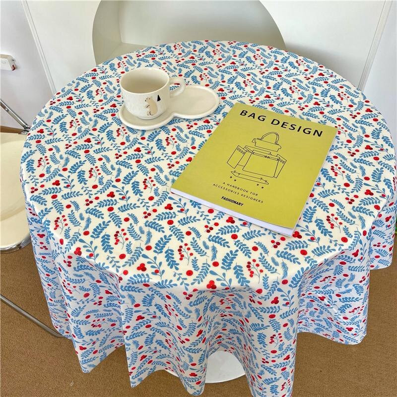 Nordic Virágos terítő Ins Négyszögletű nyomtatott asztalterítő Piknik szőnyeg Dohányzóasztal burkolat Ebédlőasztal Dekoráció Szobadekorációk