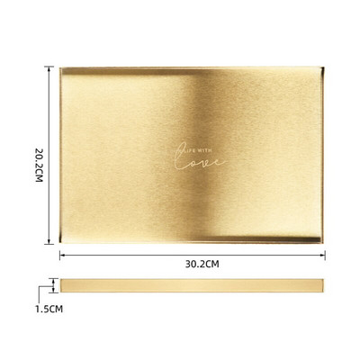 Organizator de depozitare decorativ modern Tavă Tavă de servire Placi de prezentare din oțel inoxidabil pentru bijuterii Machiaj EL