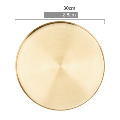 Organizator de depozitare decorativ modern Tavă Tavă de servire Placi de prezentare din oțel inoxidabil pentru bijuterii Machiaj EL