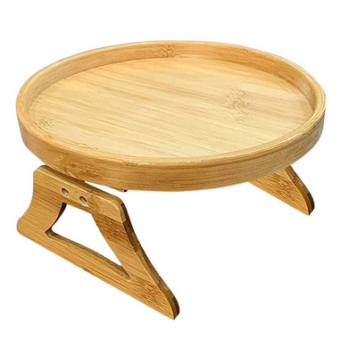 Fa heverőcsipesz tálcán Kanapékar kapcsos asztal széles kanapékhoz, kanapé karfa oldalsó asztal, kanapé kanapé tálcaasztal