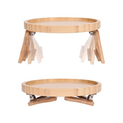 Fa heverőcsipesz tálcán Kanapékar kapcsos asztal széles kanapékhoz, kanapé karfa oldalsó asztal, kanapé kanapé tálcaasztal