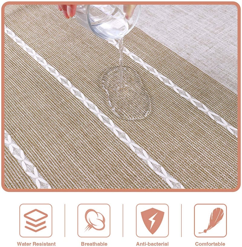 Λινό τραπεζομάντιλο Battilo Ιαπωνικού στιλ Απλά Αδιάβροχα Ορθογώνια Τραπεζομάντιλα Αδιάβροχα για Τραπεζαρία Τραπεζομάντιλο Γάμου