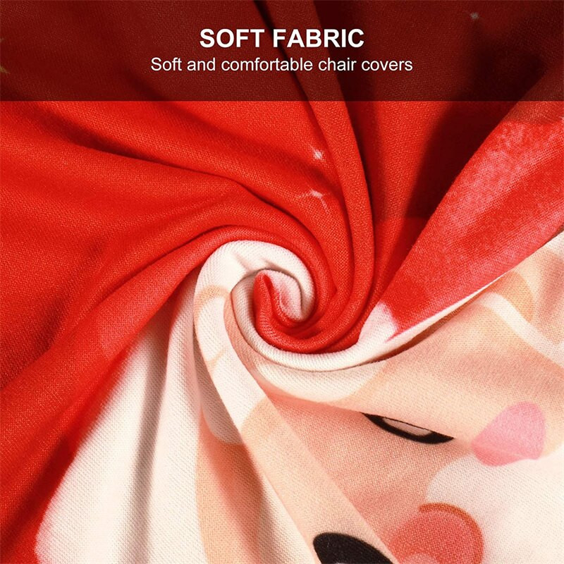 Kalėdų varpelio staltiesės spandex valgomojo kėdžių užvalkalai vandeniui atsparūs Nappe De Table europietiško stiliaus kalėdinio stalo apdangalo audinio dekoras