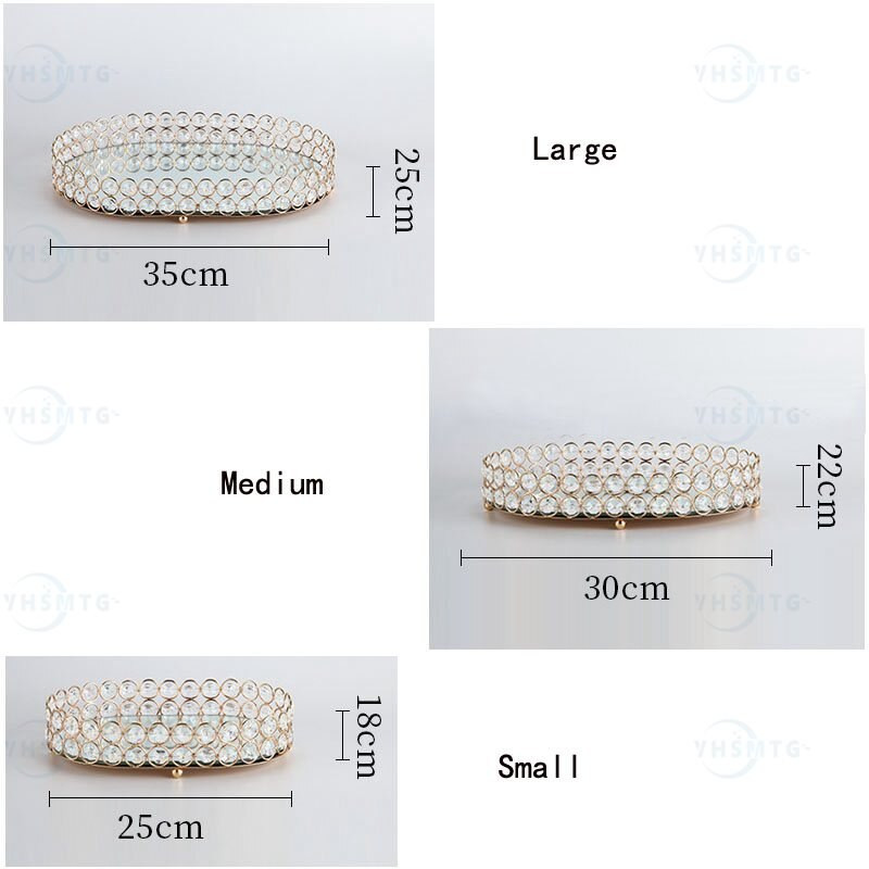 Tükör dekoratív tálcák Luxus dekor ékszerek tárolása Különféle tárgyak tárolása Dekoratív tálaló edények Tányér tartozékok Szervezet