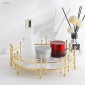 Európai stílusú kreatív fürdőszobai tárolótálca tálca hálószoba asztali fésülködőasztal ékszertartó fehér márvány tárolóállvány