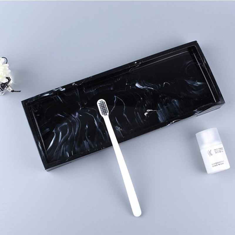 Márvány mintás tárolótálcák Fürdőszoba állvány Tálcák WC-tartály tárolótálca otthoni szállodához