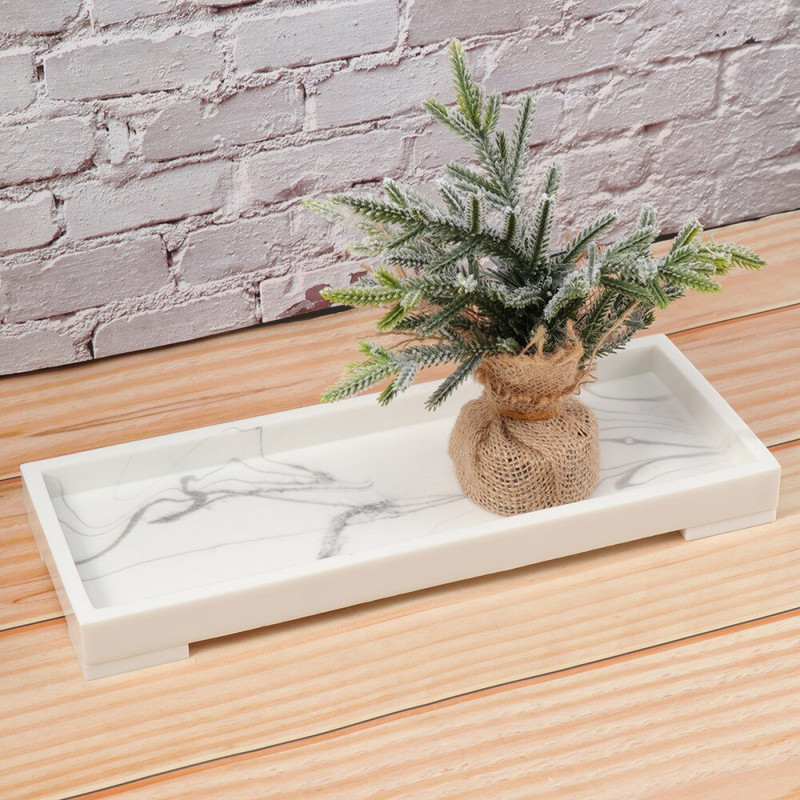 Márvány mintás tárolótálcák Fürdőszoba állvány Tálcák WC-tartály tárolótálca otthoni szállodához