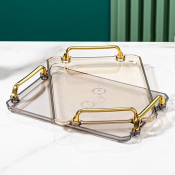 Nordic Storage Tray with Handle Tea Cup Dessert Snacks Πιάτο φρούτων Δίσκος σερβιρίσματος Home Desktop Jewelry Cosmetic Organizer