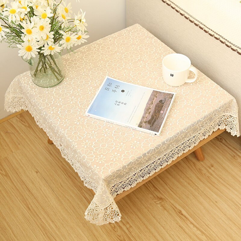 Uhke roosi pastoraalne pits laudlinad ristkülikukujulised valge õõnes tikandiga laudlina Euroopa ümarlaudlina pulmadekoor