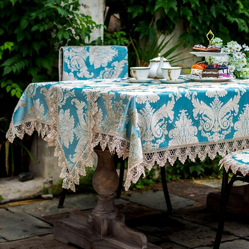 Europski vez Stolnjaci Luksuzni čipkasti pokrivač za stol Dekoracija za stol za blagovaonicu Pravokutni stolnjak Dekoracija vjenčanja