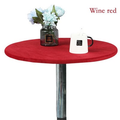 Daugkartinio naudojimo kokteilių staltiesė aksominė elastinga prigludusi tampri staltiesė apvaliais kraštais stalo užvalkalas 60/70/80/90/100/120/150 cm