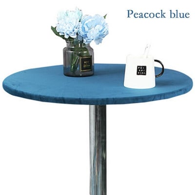 Daugkartinio naudojimo kokteilių staltiesė aksominė elastinga prigludusi tampri staltiesė apvaliais kraštais stalo užvalkalas 60/70/80/90/100/120/150 cm