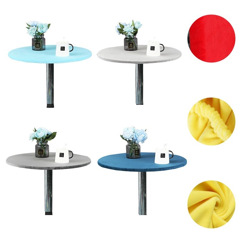 Daugkartinio naudojimo kokteilių staltiesė aksominė elastinga prigludusi tampri staltiesė apvaliais kraštais stalo užvalkalas 60/70/80/90/100/120/150 cm