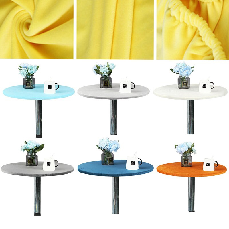 Daugkartinio naudojimo kokteilių staltiesė aksominė elastinga prigludusi tampri staltiesė apvaliais kraštais stalo užvalkalas 60/70/80/90/100/120/150 cm