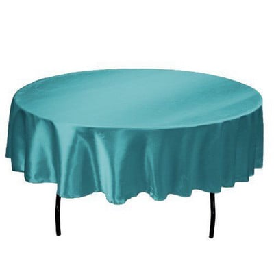 Față de masă rotundă de 145 cm, din satin, lucrată manual, pentru acasă, mese de nuntă, restaurant, petrecere, decorațiuni de Crăciun, verde