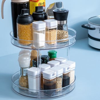 360 Περιστροφικό Πικάπ Organizer Drink Cosmetic Storage Rack Κουζίνα Storage Spice Rack Πικάπ Δίσκος μπάνιου Διακοσμητικός δίσκος