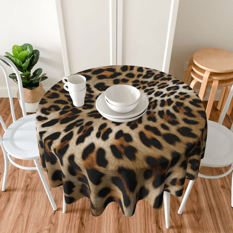 Obrus s leopardím vzorom, módny zvierací veľkoobchod, kawaii obrus, banketová potlač, ochrana, polyesterový obrus