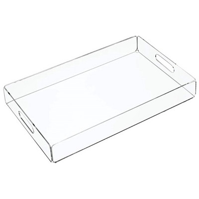 Átlátszó akril tálca akril snack tányér többfunkciós tároló tányér fürdőszobai törölköző tálca