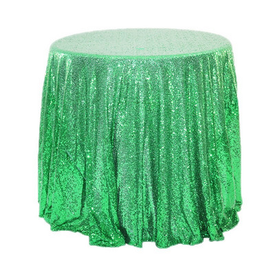 Față de masă rotundă cu paiete brodate de aur roz Față de masă cu paiete sclipici pentru acasă, nuntă, decorare, veselă de masă