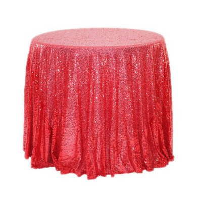 Față de masă rotundă cu paiete brodate de aur roz Față de masă cu paiete sclipici pentru acasă, nuntă, decorare, veselă de masă