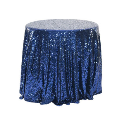 Față de masă rotundă cu paiete brodate de aur roz Față de masă cu paiete sclipici pentru acasă, nuntă, decorare, veselă de masă