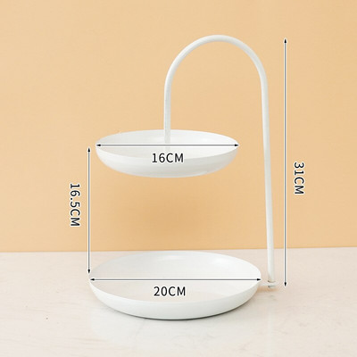 Dvoslojni pladanj za pohranjivanje voća Stalak za kolače Stalak za pohranu slastica za obiteljske zabave Stalak za vjenčanje za grickalice Kuhinjski pribor