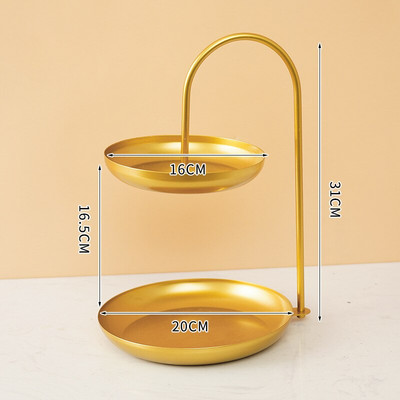 Dvoslojni pladanj za pohranjivanje voća Stalak za kolače Stalak za pohranu slastica za obiteljske zabave Stalak za vjenčanje za grickalice Kuhinjski pribor