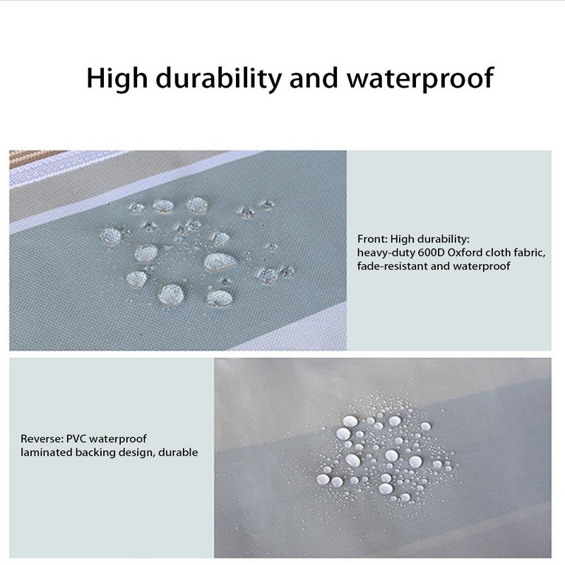 Vodootporni stolnjak s rupom za kišobran s patentnim zatvaračem 600D Oxford platneni pokrivač za stol za zabave u dvorištu, roštilje, obiteljska okupljanja