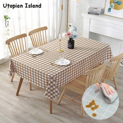 Față de masă de Anul Nou Plaids și huse Față de masă Față de masă Pvc Impermeabil Față de masă pentru bucătărie de masă