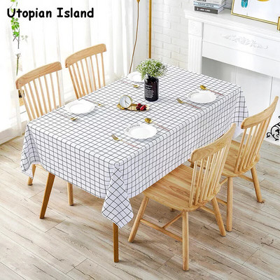 Față de masă de Anul Nou Plaids și huse Față de masă Față de masă Pvc Impermeabil Față de masă pentru bucătărie de masă