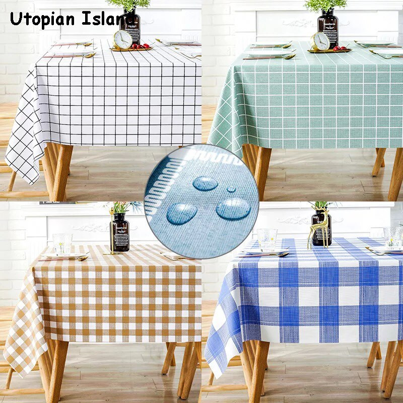 Față de masă de Anul Nou Plaids și huse Față de masă Față de masă Pvc Impermeabil Față de masă pentru bucătărie de masă