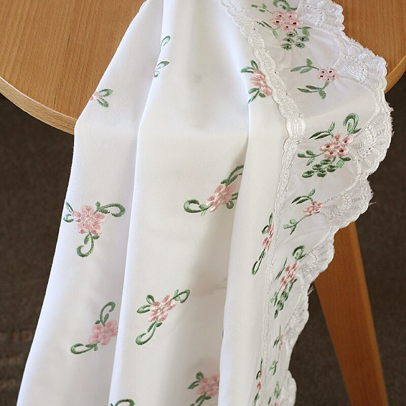 FSISLOVER Pastoracinė medvilninė staltiesė Retro staltiesė stalo siuvinėjimui Stačiakampė audinys Obrus Tafelkleed mantel de mesa