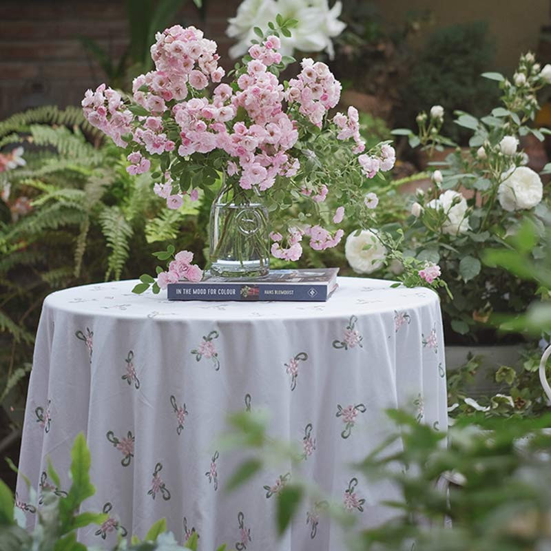 FSISLOVER Pastoracinė medvilninė staltiesė Retro staltiesė stalo siuvinėjimui Stačiakampė audinys Obrus Tafelkleed mantel de mesa