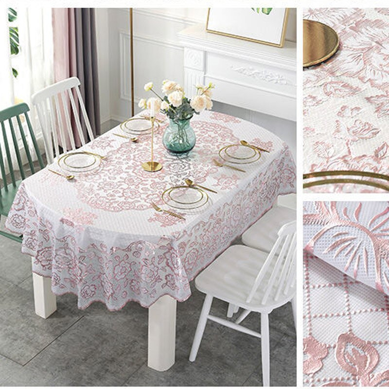 Față de masă în stil european Față de masă ovală Față de masă rezistentă la ulei PVC Material de protecție a mediului Față de masă