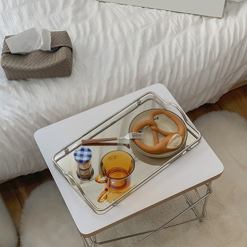 CuteLife Metalni pravokutnik Pladanj za odlaganje kolača Kuhinjski pribor Hrana Nakit Stolni pladanj Kućni dekor Voće Roštilj Posuđe za čaj Posuđe