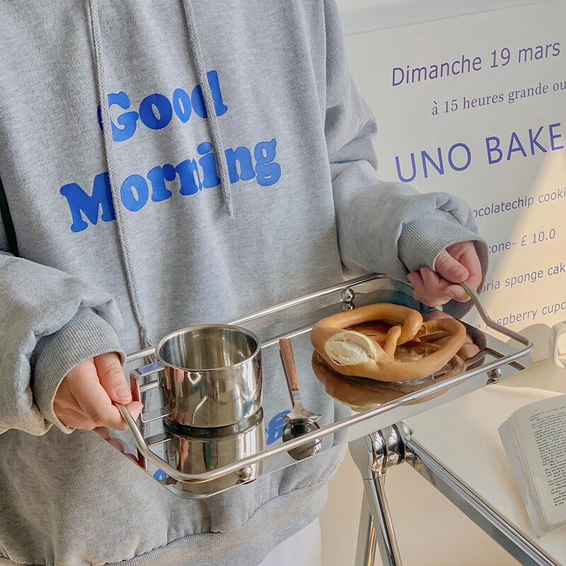 CuteLife Metalni pravokutnik Pladanj za odlaganje kolača Kuhinjski pribor Hrana Nakit Stolni pladanj Kućni dekor Voće Roštilj Posuđe za čaj Posuđe