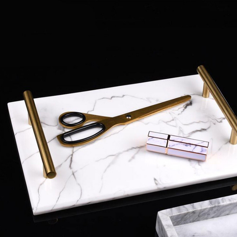 Tavă de marmură din imitație de rășină nordică Tavă de depozitare Placă de depozitare Tort Farfurie Desert Farfurie Sushi Bijuterii Afișare Decor baie