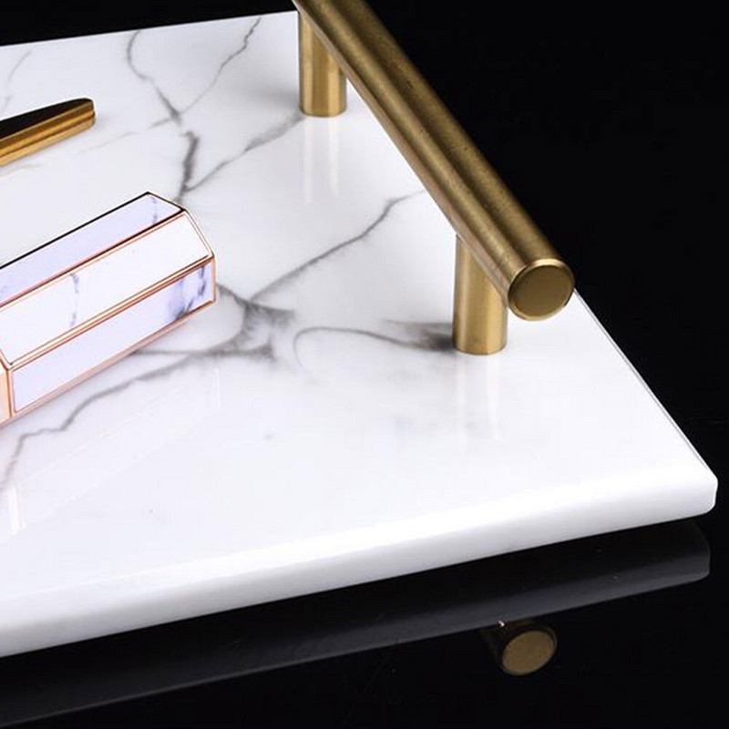 Tavă de marmură din imitație de rășină nordică Tavă de depozitare Placă de depozitare Tort Farfurie Desert Farfurie Sushi Bijuterii Afișare Decor baie