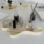 Dekor, Szabálytalan akril tálalótálca harapnivalókhoz Ital Előétel Asztali Felhő Forma Parfüm Díszek Kozmetikai Tároló Tányér