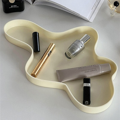 Dekor, Szabálytalan akril tálalótálca harapnivalókhoz Ital Előétel Asztali Felhő Forma Parfüm Díszek Kozmetikai Tároló Tányér