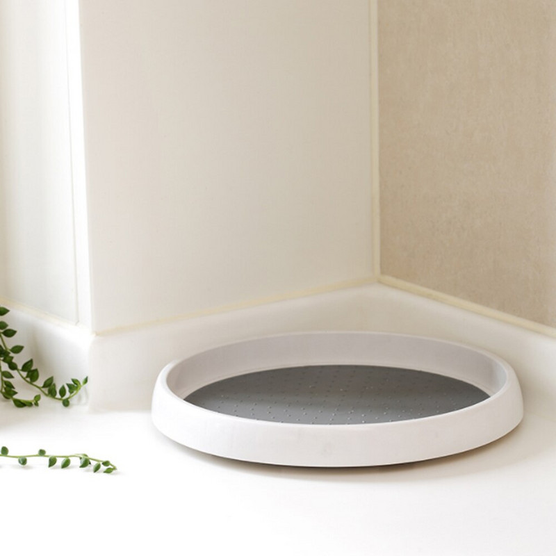 1vnt 360 besisukantis padėklas virtuvės laikymo talpyklos prieskonių stiklainiui Maisto padėklas užkandžiams vonios kambario laikymo dėžutė neslidi kosmetikos laikymo priemonė