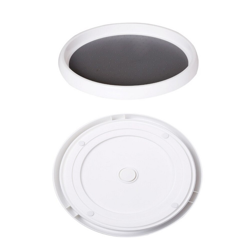 1vnt 360 besisukantis padėklas virtuvės laikymo talpyklos prieskonių stiklainiui Maisto padėklas užkandžiams vonios kambario laikymo dėžutė neslidi kosmetikos laikymo priemonė